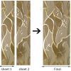 3D Door Wallpaper Peel and Stick Gold Self Adhesive 3D Door Stickers