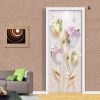 3D Door Wallpaper Peel and Stick Abstract Flower Self Adhesive 3D Door Stickers 77*200cm
