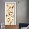 3D Door Wallpaper Peel and Stick Abstract Flower Self Adhesive 3D Door Stickers 77*200cm