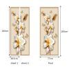 3D Door Wallpaper Peel and Stick Abstract Flower Self Adhesive 3D Door Stickers 77*200cm