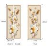 3D Door Wallpaper Peel and Stick Abstract Flower Self Adhesive 3D Door Stickers 77*200cm