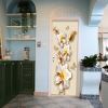 3D Door Wallpaper Peel and Stick Abstract Flower Self Adhesive 3D Door Stickers 77*200cm