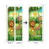 3D Door Wallpaper Peel and Stick Cartoon Pattern Self Adhesive 3D Door Stickers