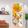 3D Door Wallpaper Peel and Stick Butterfly Self Adhesive 3D Door Stickers