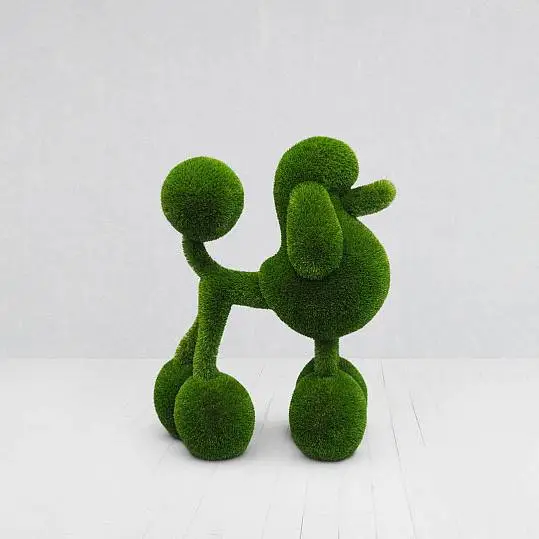 Outdoor Artificial Turf Animals - Poodle