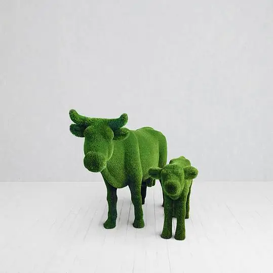 Outdoor Artificial Turf Animals - Cow