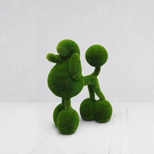 Outdoor Artificial Turf Animals - Poodle