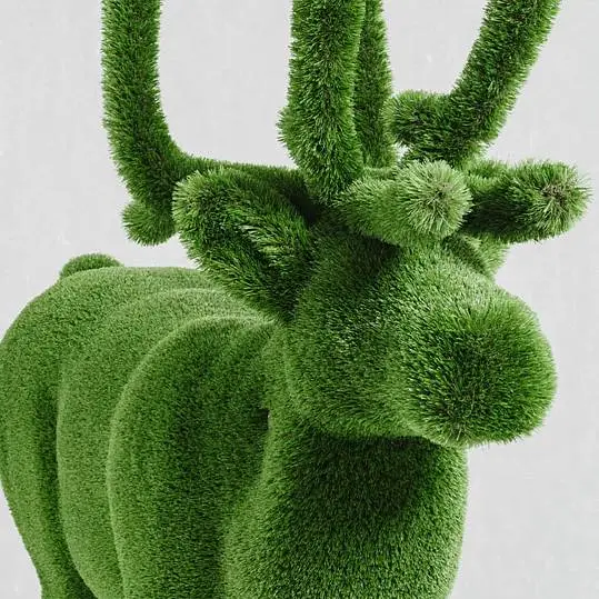 Outdoor Artificial Turf Animals - Bull Deer