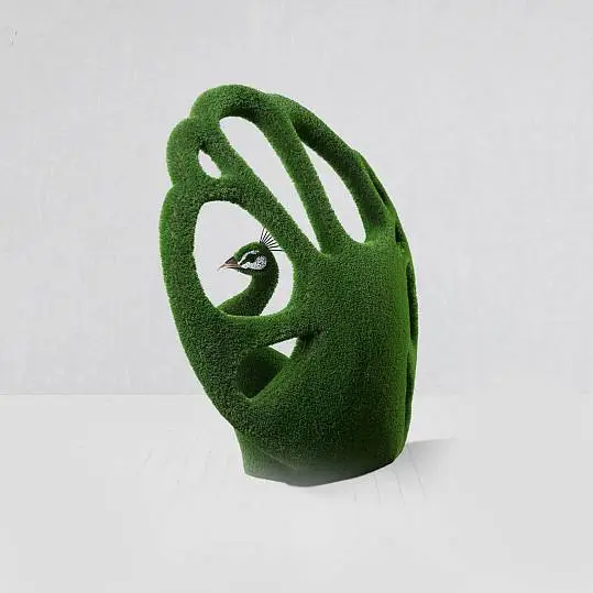 Outdoor Artificial Turf Animals - Peafowl