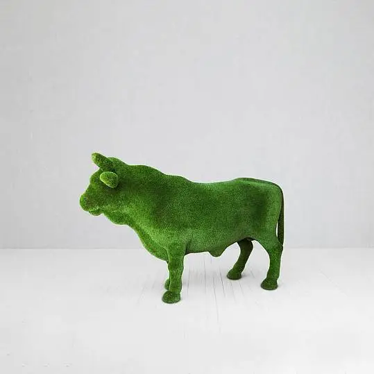 Outdoor Artificial Turf Animals - Black Angus Bull