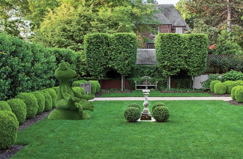 Outdoor Animal Sitting Yoga Frog Sculpture