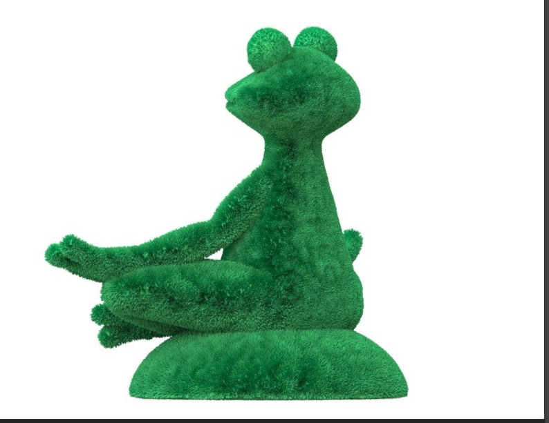 Outdoor Animal Sitting Yoga Frog Sculpture