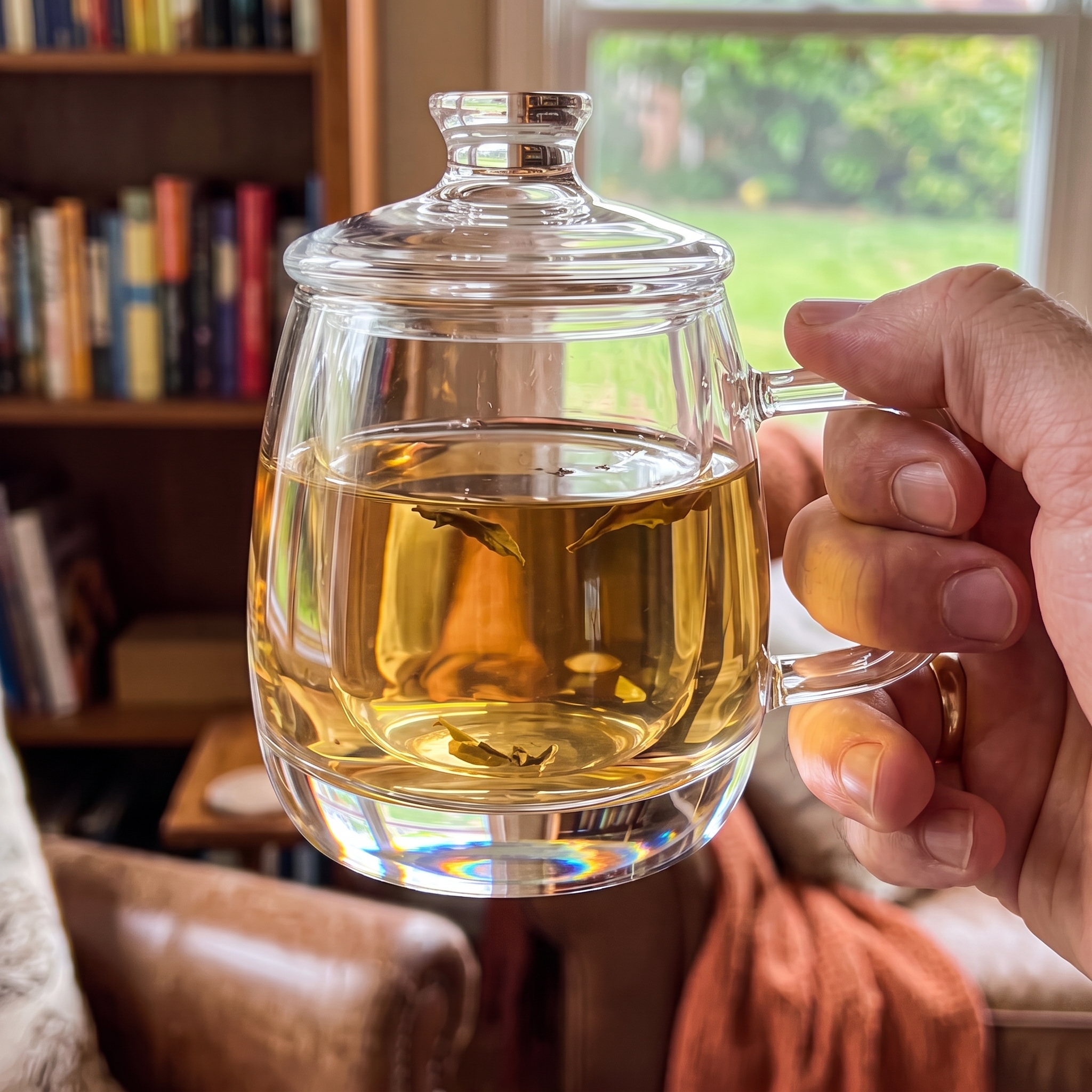 Handmade Natural Quartz Crystal Big Belly Tea/Coffee Cup - 300ml/400ml Luxury Glassware - Transparent Gemstone Wine & Juice Tumbler with Gift Box