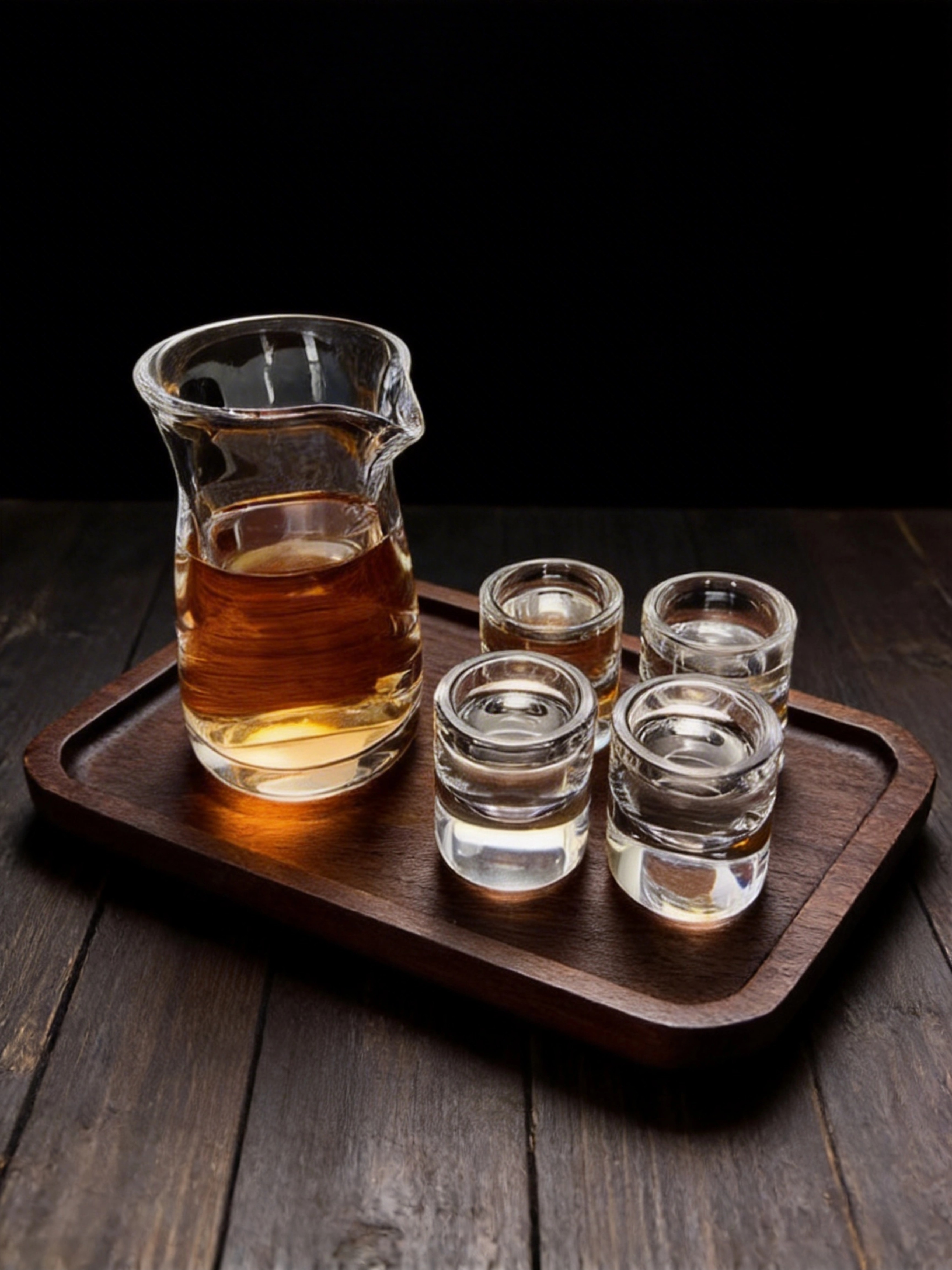 Natural Crystal Decanter & Glass Set — Handcrafted Gemstone Barware Collection