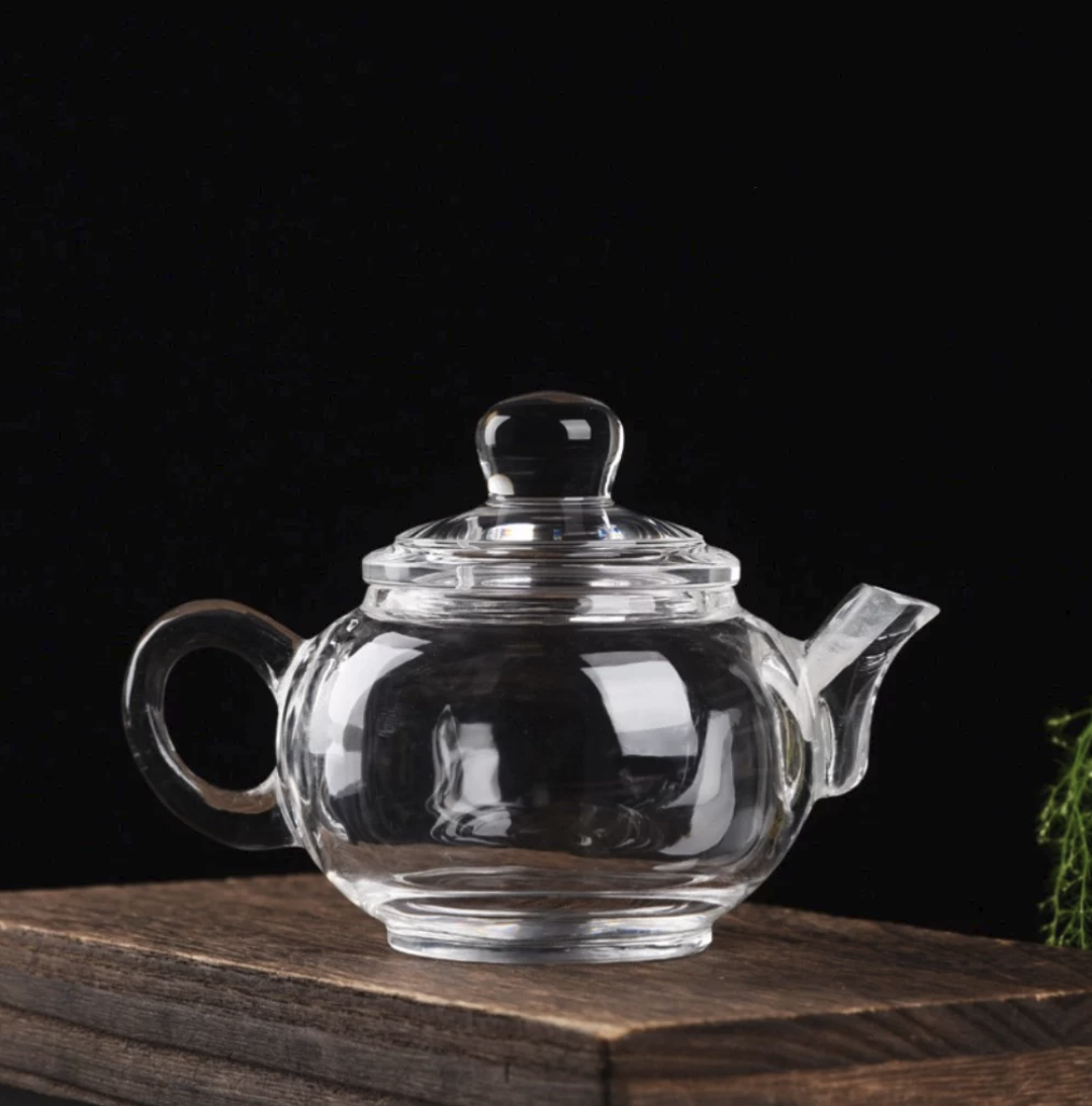 Premium Hand-Polished Crystal Kung Fu Tea Set - Clear Teapot & Teacups Collection, High-End Traditional Chinese Teaware for Executive Business Gifting