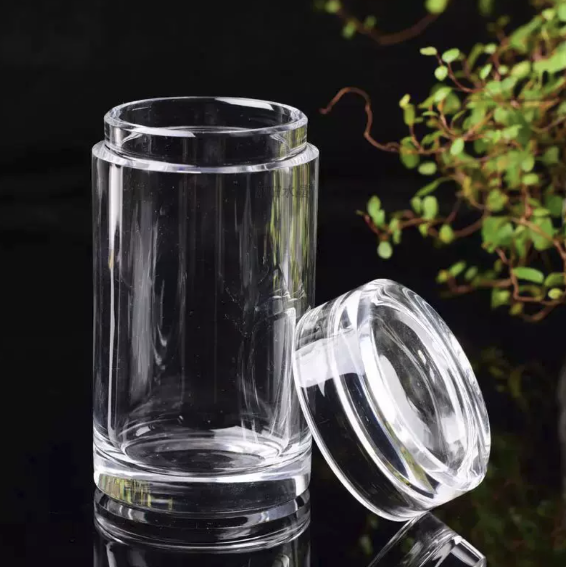 Natural Raw Crystal Tumbler with Lid – Handcrafted Stone Straight Cup