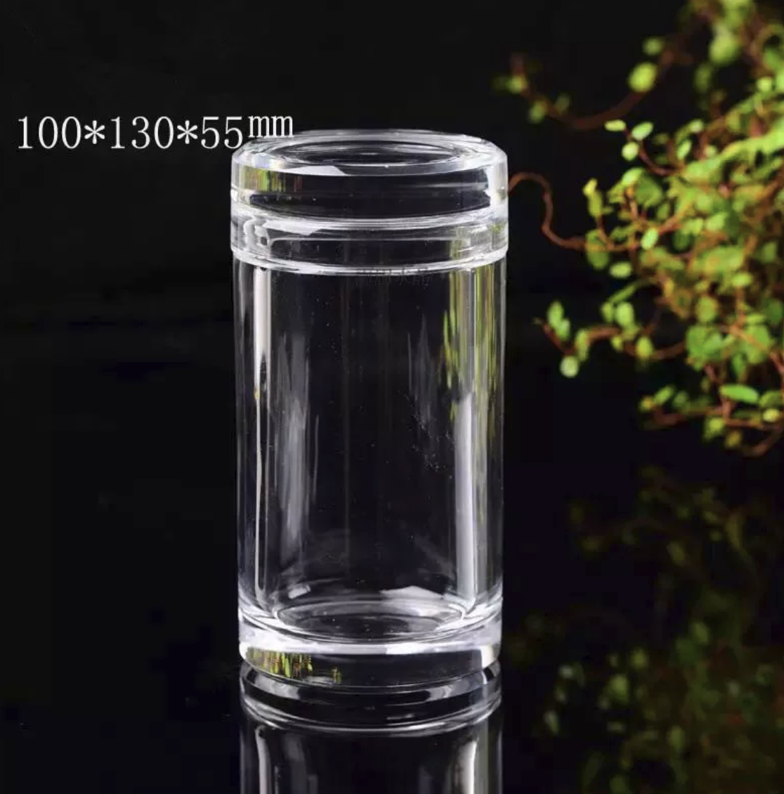 Natural Raw Crystal Tumbler with Lid – Handcrafted Stone Straight Cup