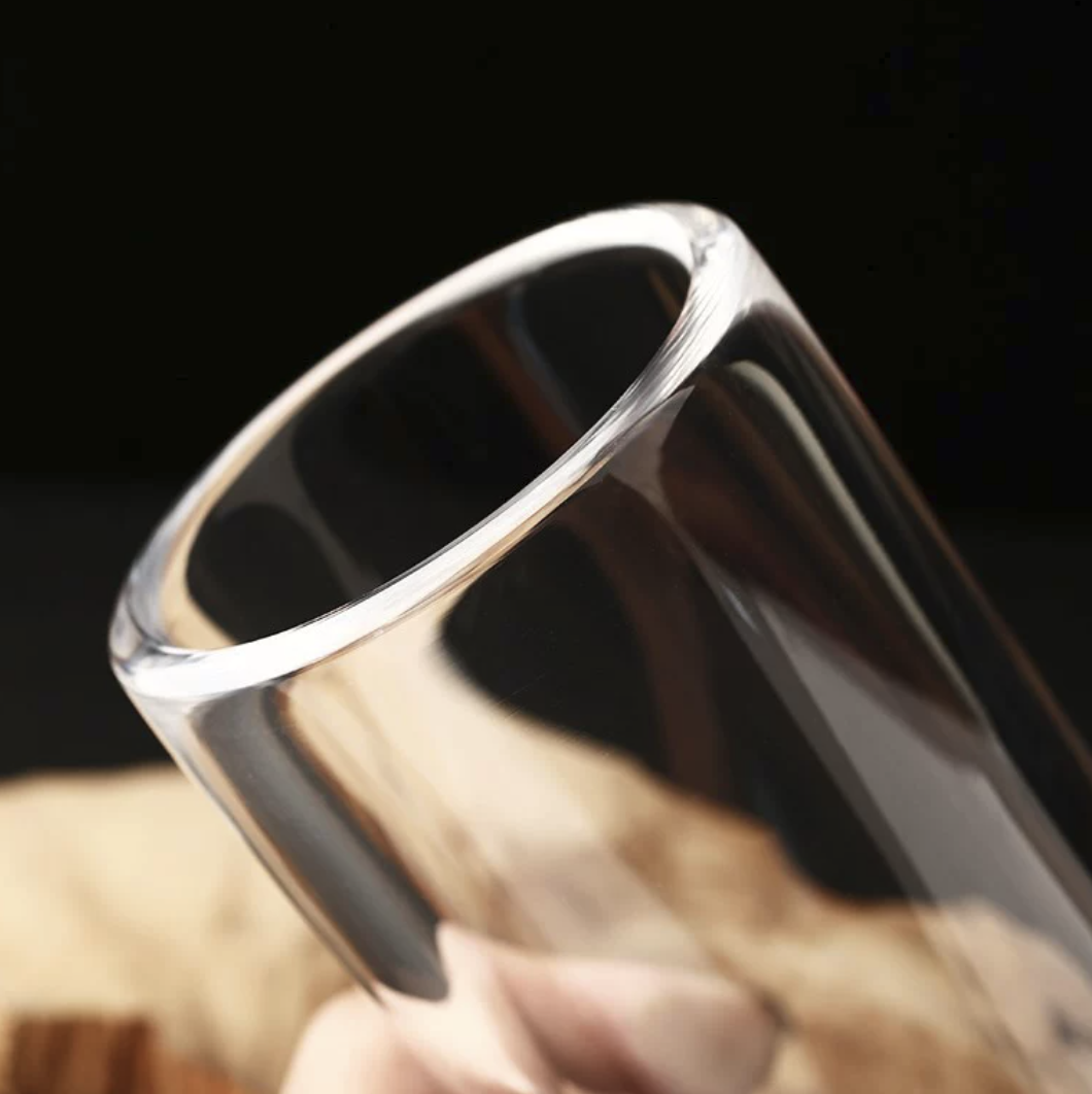  Handcrafted Crystal Glass Cup – Thickened Crystal Tumbler for Tea, Milk, Juice & Beer 