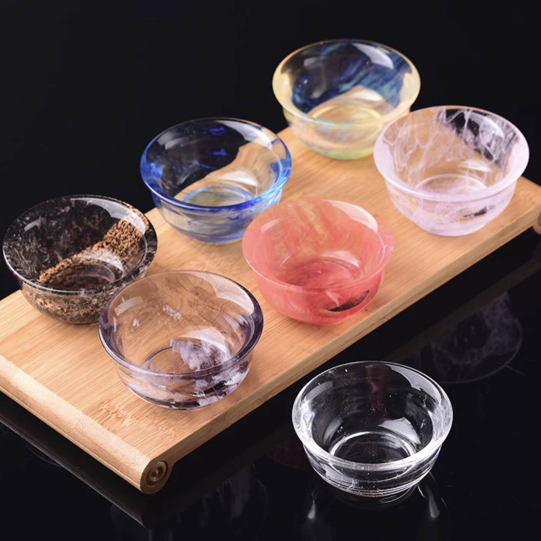 Colorful Crystal Gongfu Tea Cups – Portable Tea Tasting Cups for Tea Ceremony & Travel