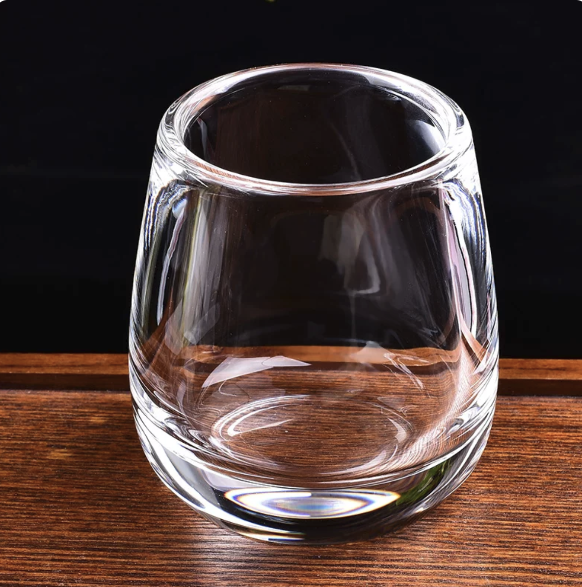Handcrafted Premium Crystal Whiskey Glass | Heavy Base Stemless Tasting Tumbler for Bourbon, Beer & Wine