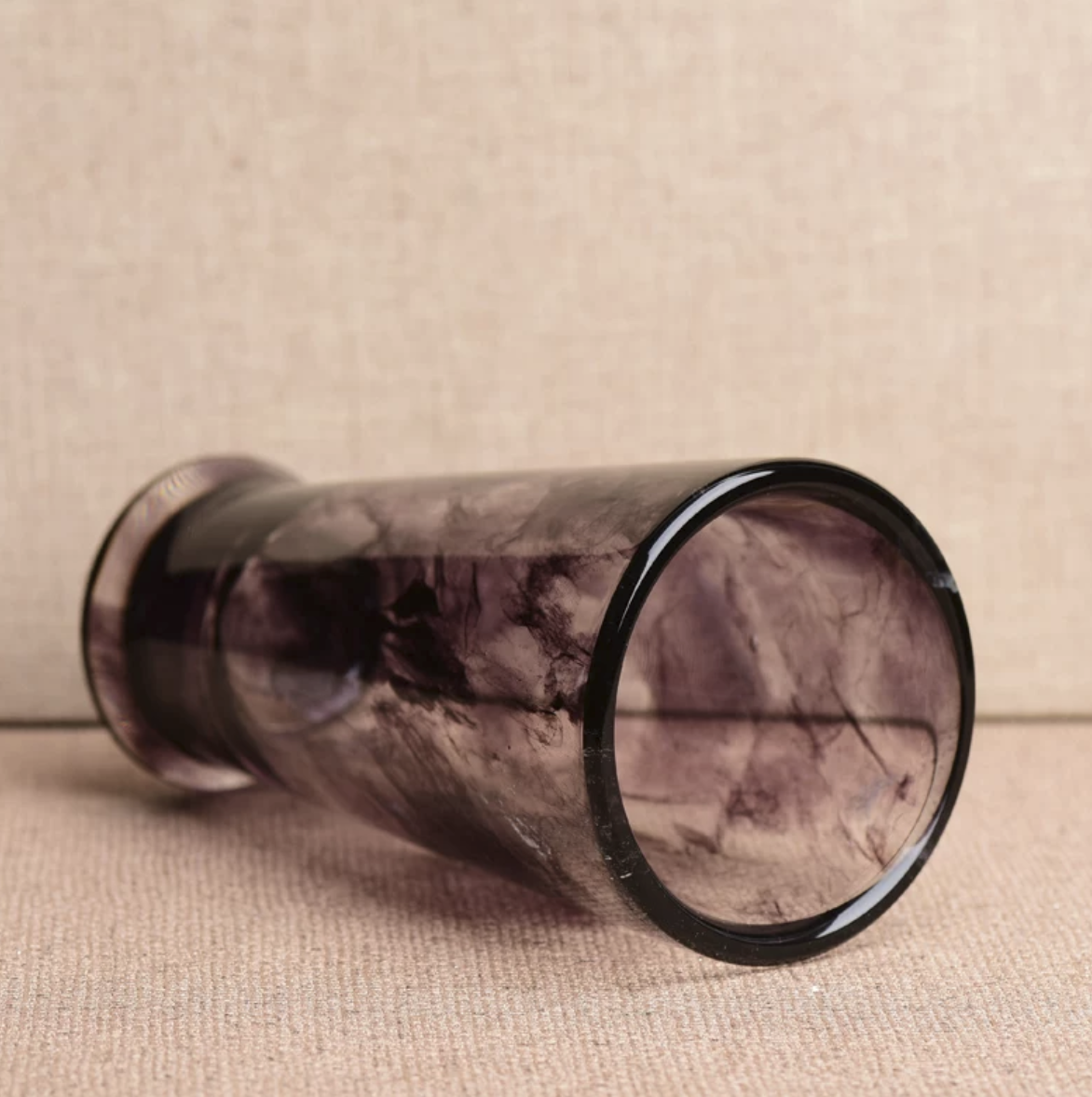Artisan Carved Natural Amethyst Liquor Cup | Antique-Style Pure Crystal Tasting Glass & Collectors Goblet