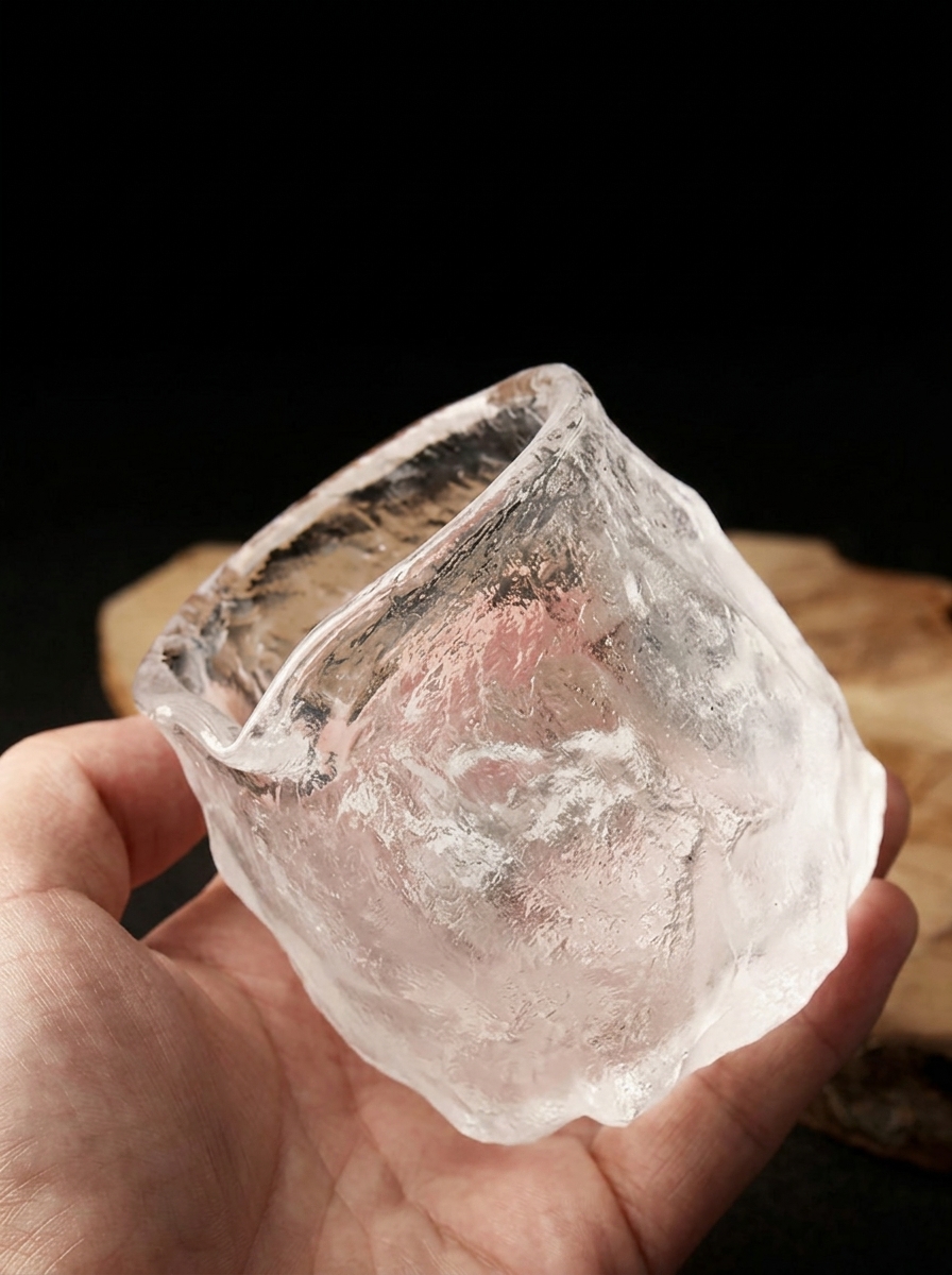 Natural Raw Crystal Tea Cup – Handcrafted Genuine Mineral Crystal Cup