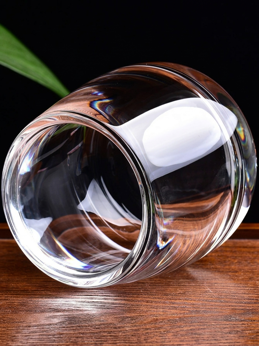 Handcrafted Premium Crystal Whiskey Glass | Heavy Base Stemless Tasting Tumbler for Bourbon, Beer & Wine