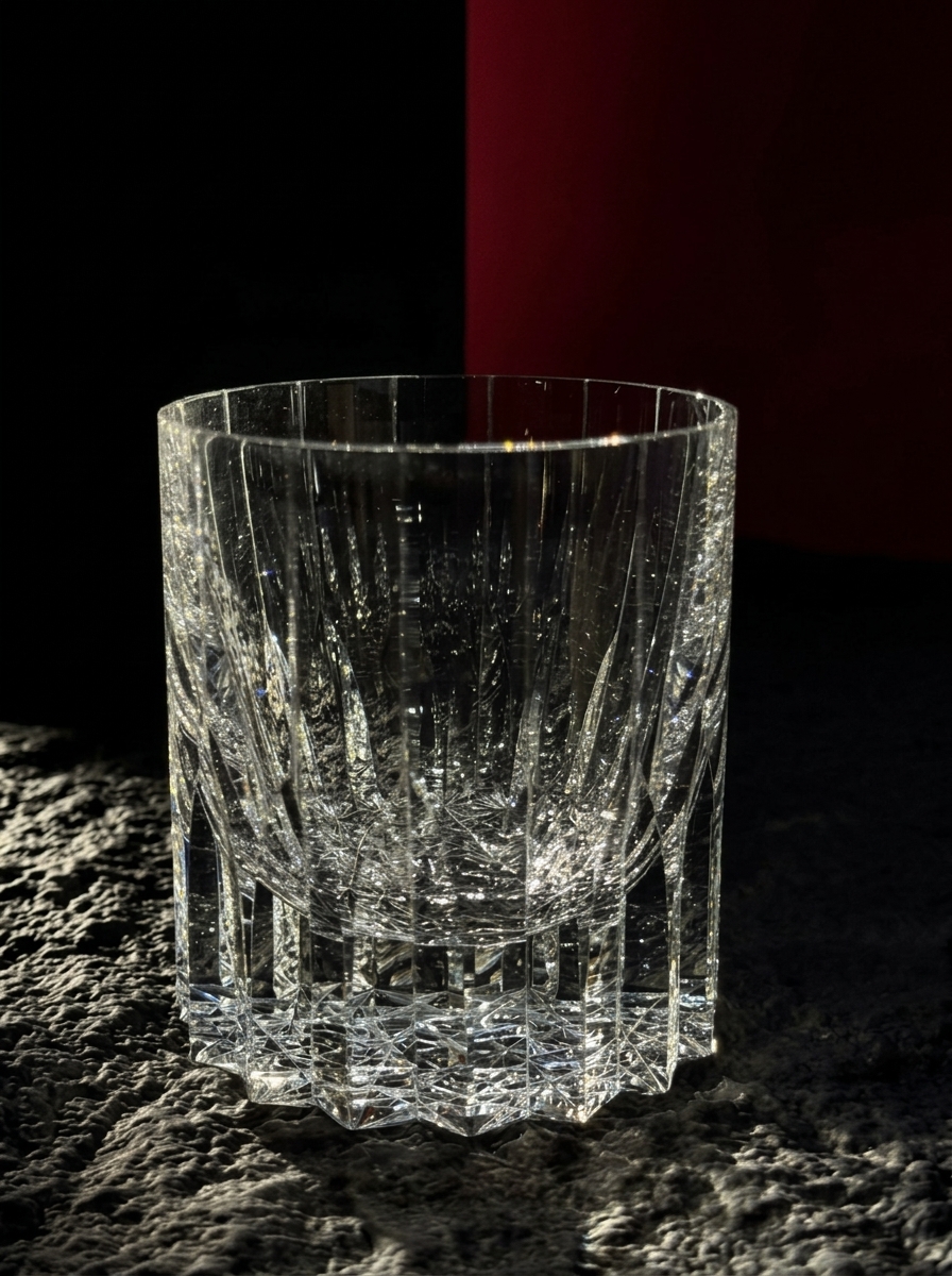 Premium Hand-Cut Crystal Whiskey Glass | Lead-Free Artisan Rocks Glass for Bourbon & Spirits