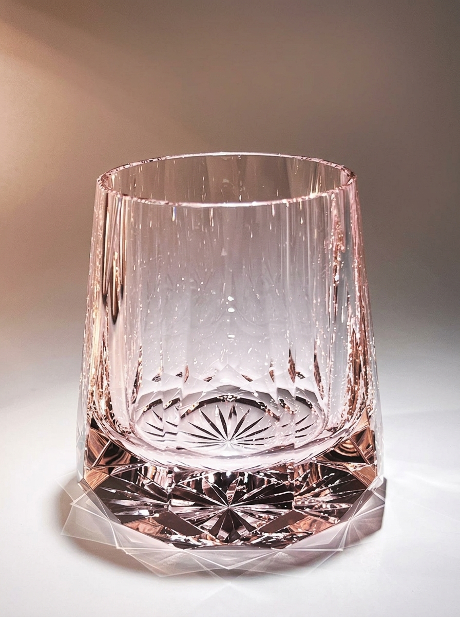 Premium Hand-Cut Crystal Whiskey Glass with Gift Box | European-Inspired Diamond Rocks Tumbler