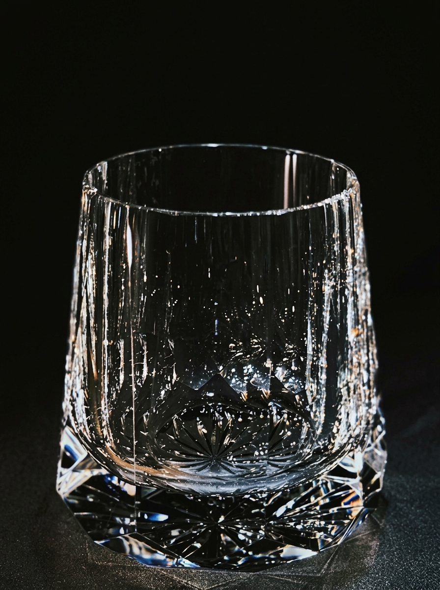 Premium Hand-Cut Crystal Whiskey Glass with Gift Box | European-Inspired Diamond Rocks Tumbler
