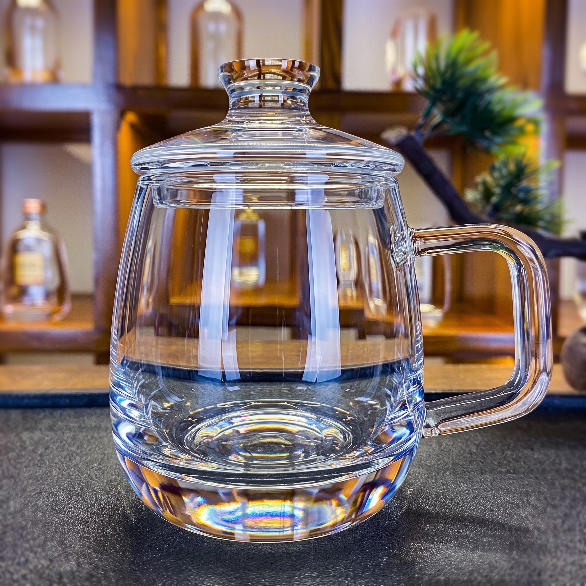 Handmade Natural Quartz Crystal Big Belly Tea/Coffee Cup - 300ml/400ml Luxury Glassware - Transparent Gemstone Wine & Juice Tumbler with Gift Box