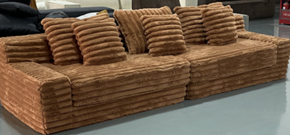 Large Compressed Sectional Sofa – Space-Saving Packaging, Perfect for Family Living Rooms 300*100*72cm/118.1*39.4*28.3inch