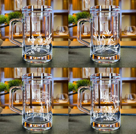 Crystal Glass With Cup Lip With Mark 400ml 500ml