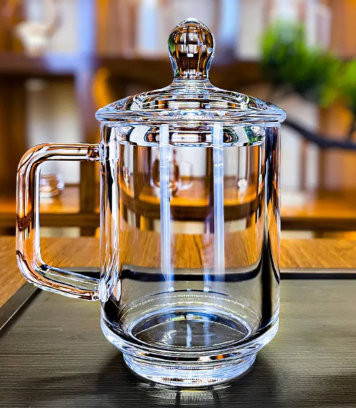 Crystal Glass With Cup Lip With Tea Strainer 300ml 400ml