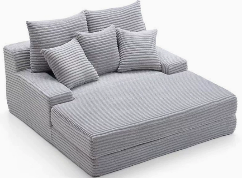 Gray Single Sofa Bed – Convertible & Space-Saving Design 160cm*180cm/63*70.9inch