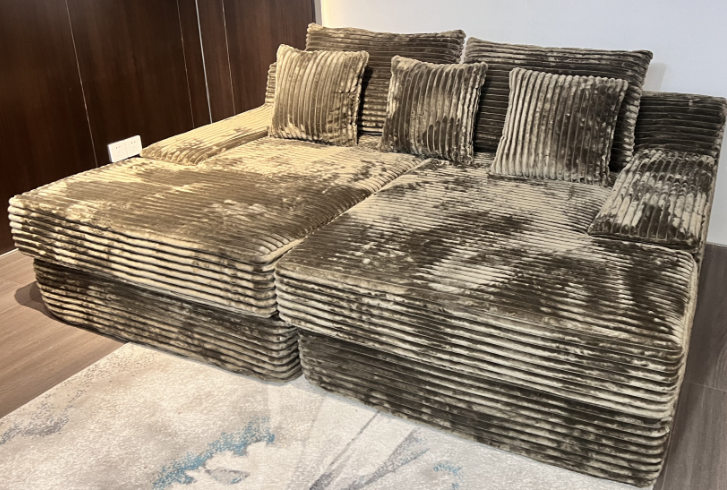 L-Shaped 2-Seater Sofa Bed – Convertible & Space-Saving Design 255*160*84cm / 100.4*63*33.1 inch