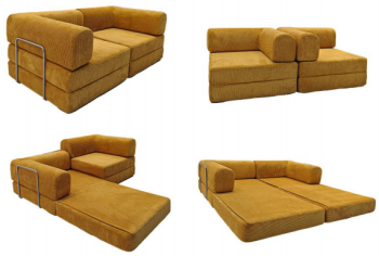 Compressed Sofa Bed 78.74” x 39.37” x 27.56”, Foldable Space Saving Couch Bed, Vacuum Packed Convertible Sofa for Living Room & Small Spaces