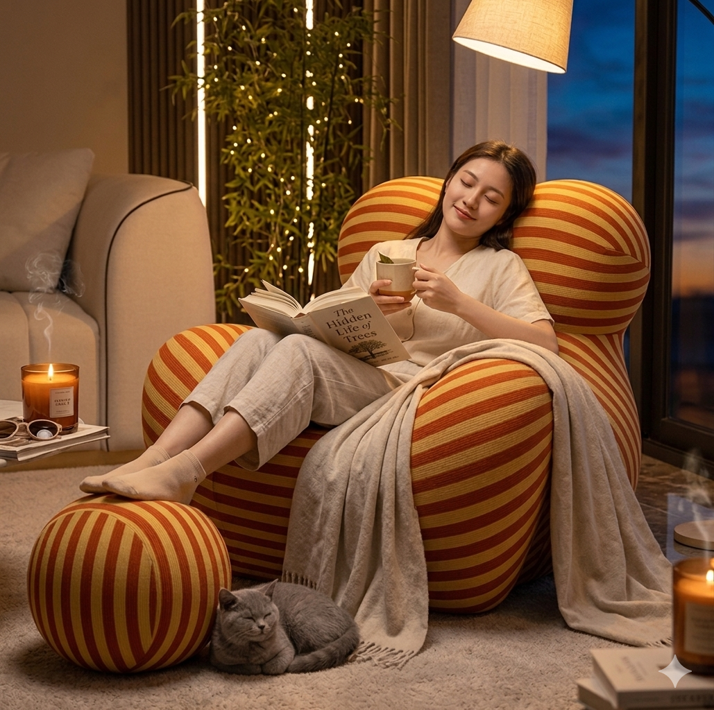 Modern Compression Sofa in a Box - Space-Saving Vacuum Packed Couch for Small Spaces & Apartments