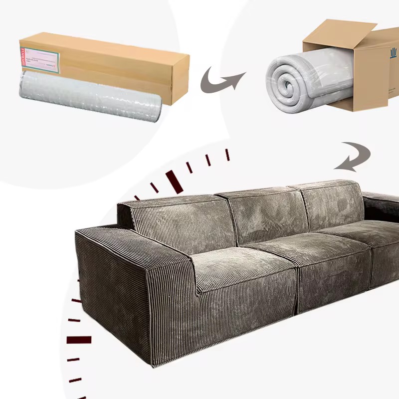 Gray Single Sofa Bed – Convertible & Space-Saving Design 160cm*180cm/63*70.9inch