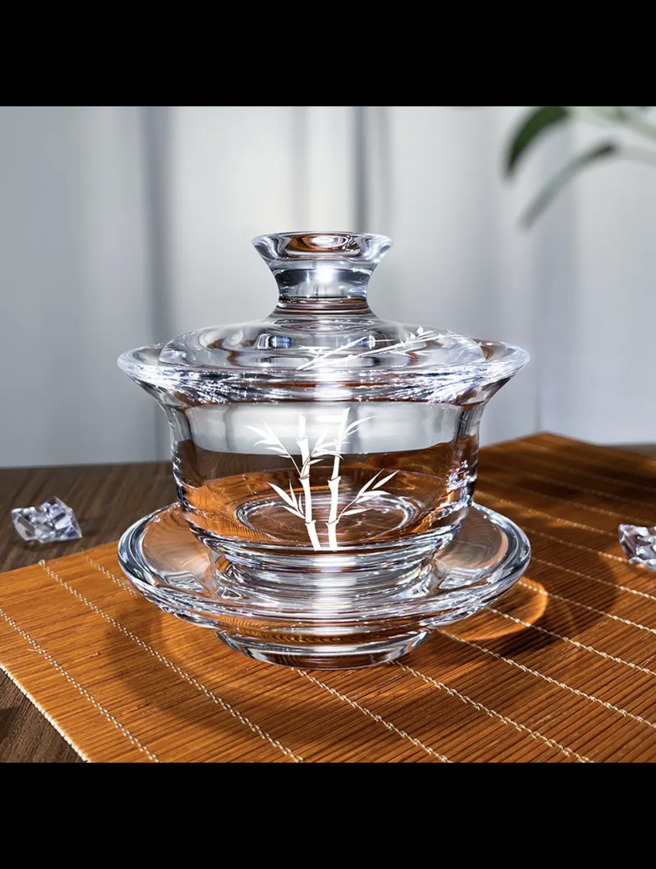 Crystal Glass With Lip Bamboo