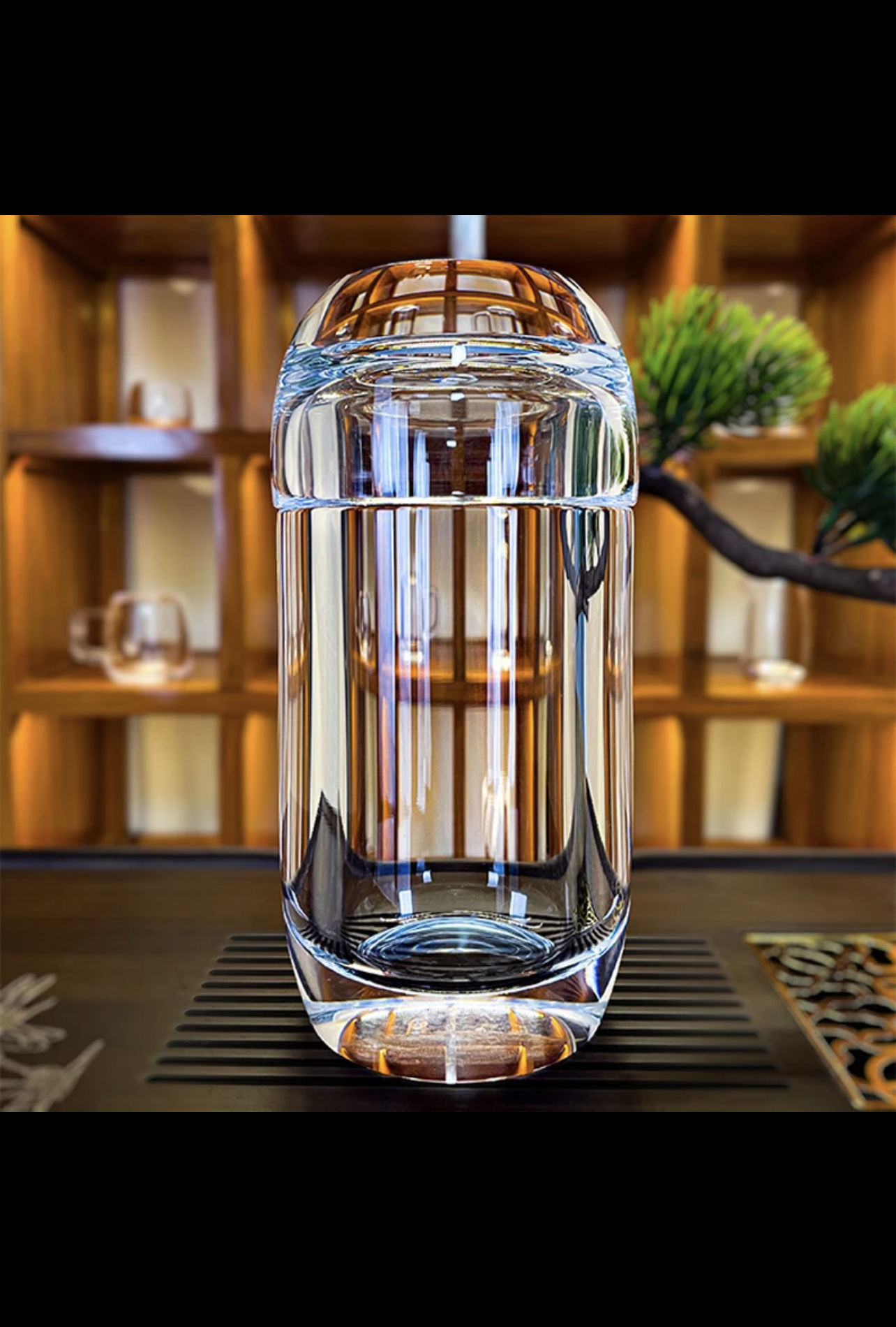 Crystaltells Handmade Natural Quartz Crystal Glass with Cup Lip 260ml 350ml 450ml Gift Package