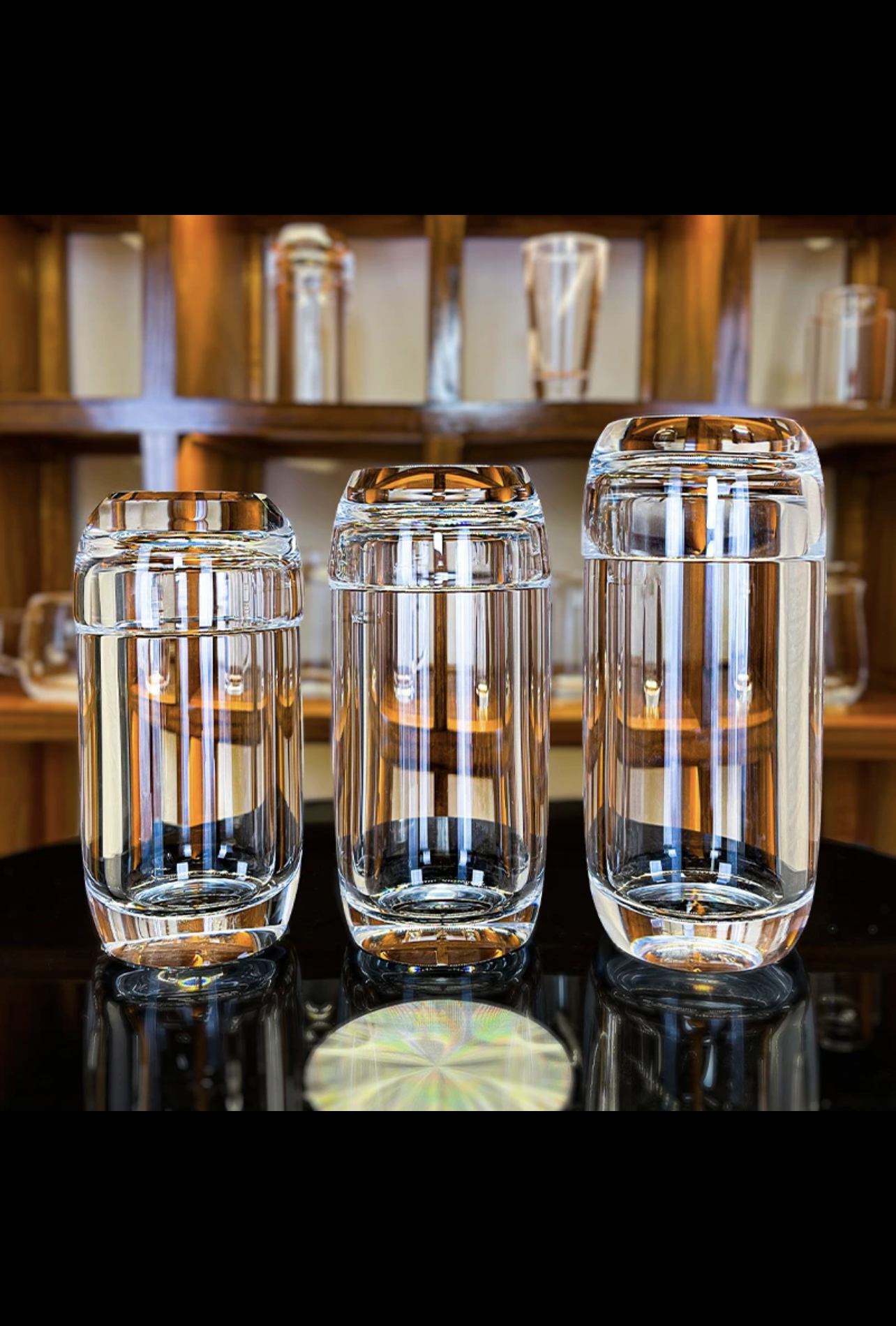 Crystaltells Handmade Natural Quartz Crystal Glass with Cup Lip 260ml 350ml 450ml Gift Package