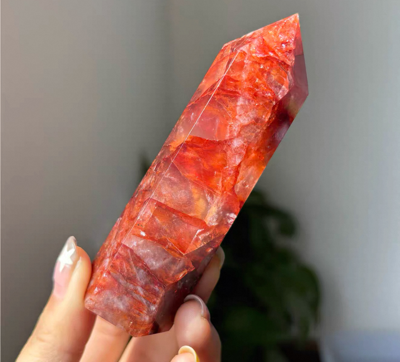 Crystal Tower - Style Four - Orange 11cm