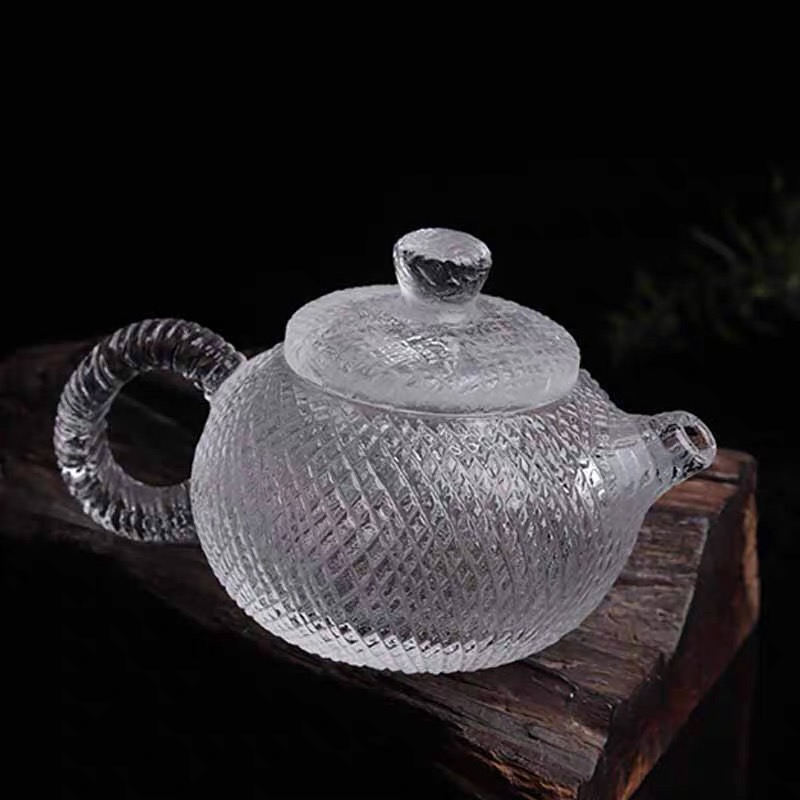 Luxury Natural Quartz Crystal Teapot - High-End Raw Crystal Tea Maker, Heat-Resistant & Borosilicate Glass Infuser Detachable
