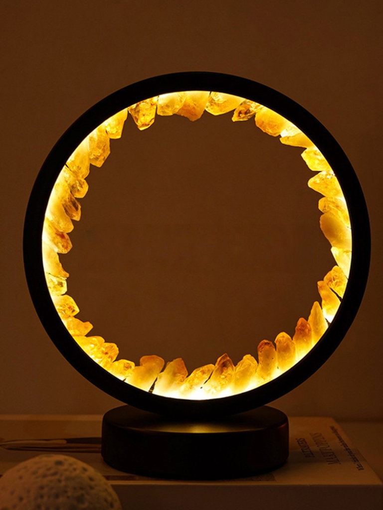 Natural Amethyst Crystal Lamp – Raw Stone Night Light Mode for Bedroom Bedside Lamp Office Home Decor Gift-Crystaltells