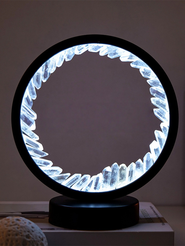 Natural Amethyst Crystal Lamp – Raw Stone Night Light Mode for Bedroom Bedside Lamp Office Home Decor Gift-Crystaltells