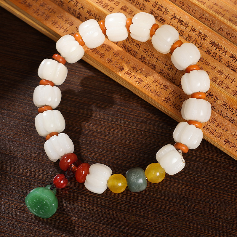 Bodhi & Crystal Prayer Bead Bracelet – 18 Beads
