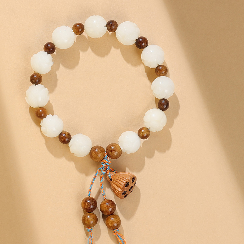 Bodhi & Crystal Prayer Bead Bracelet – 18 Beads