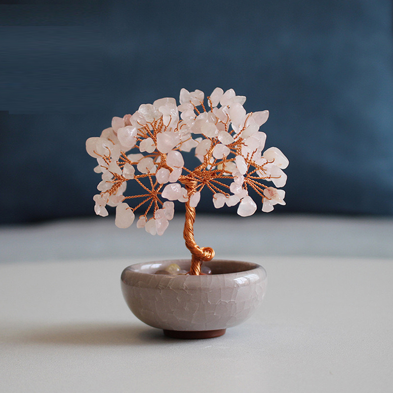 Natural Crystal Tree Sculpture for Desktop Decoration