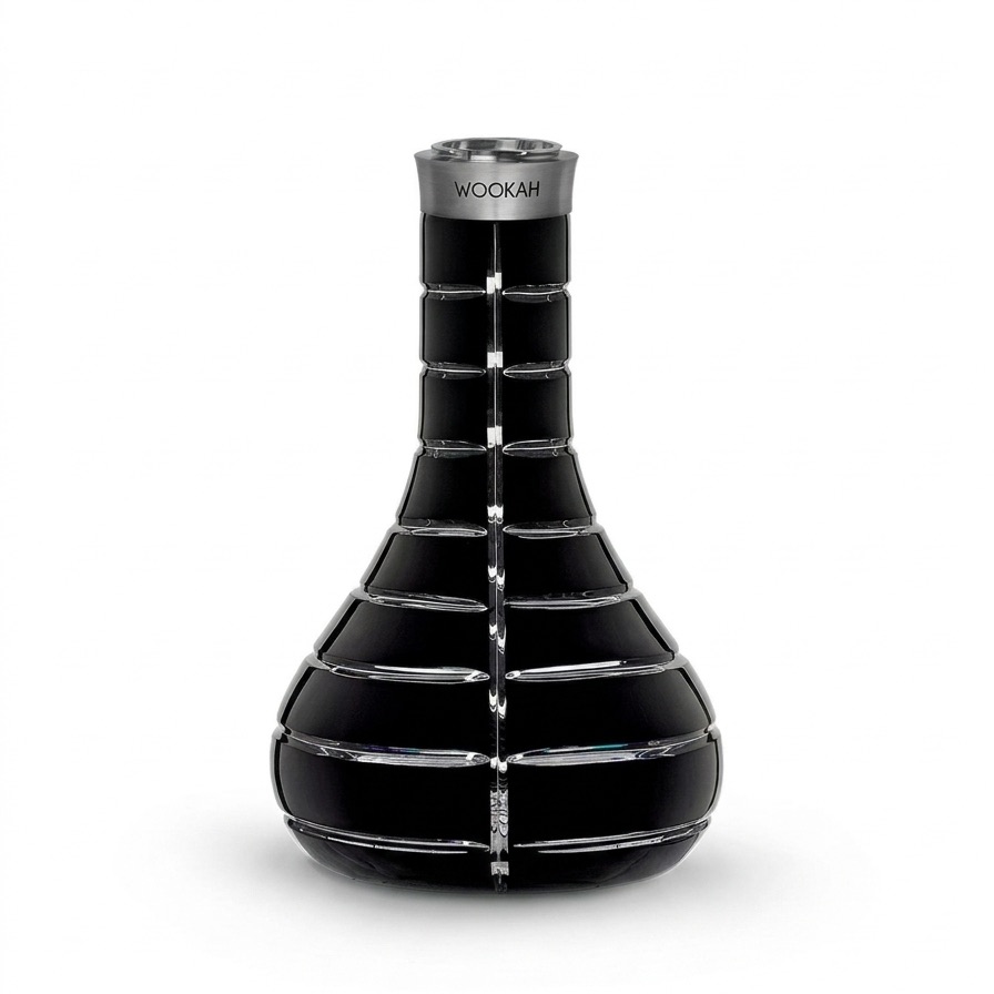 Premium Hand-Cut Crystal Hookah Vase – Modern Ribbed Shisha Base